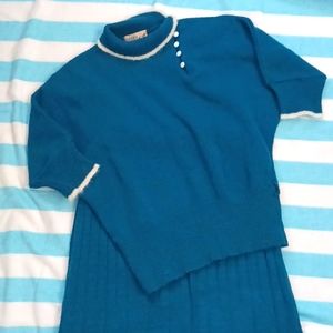 Vintage 1950s Sweater Skirt Set Rockabilly